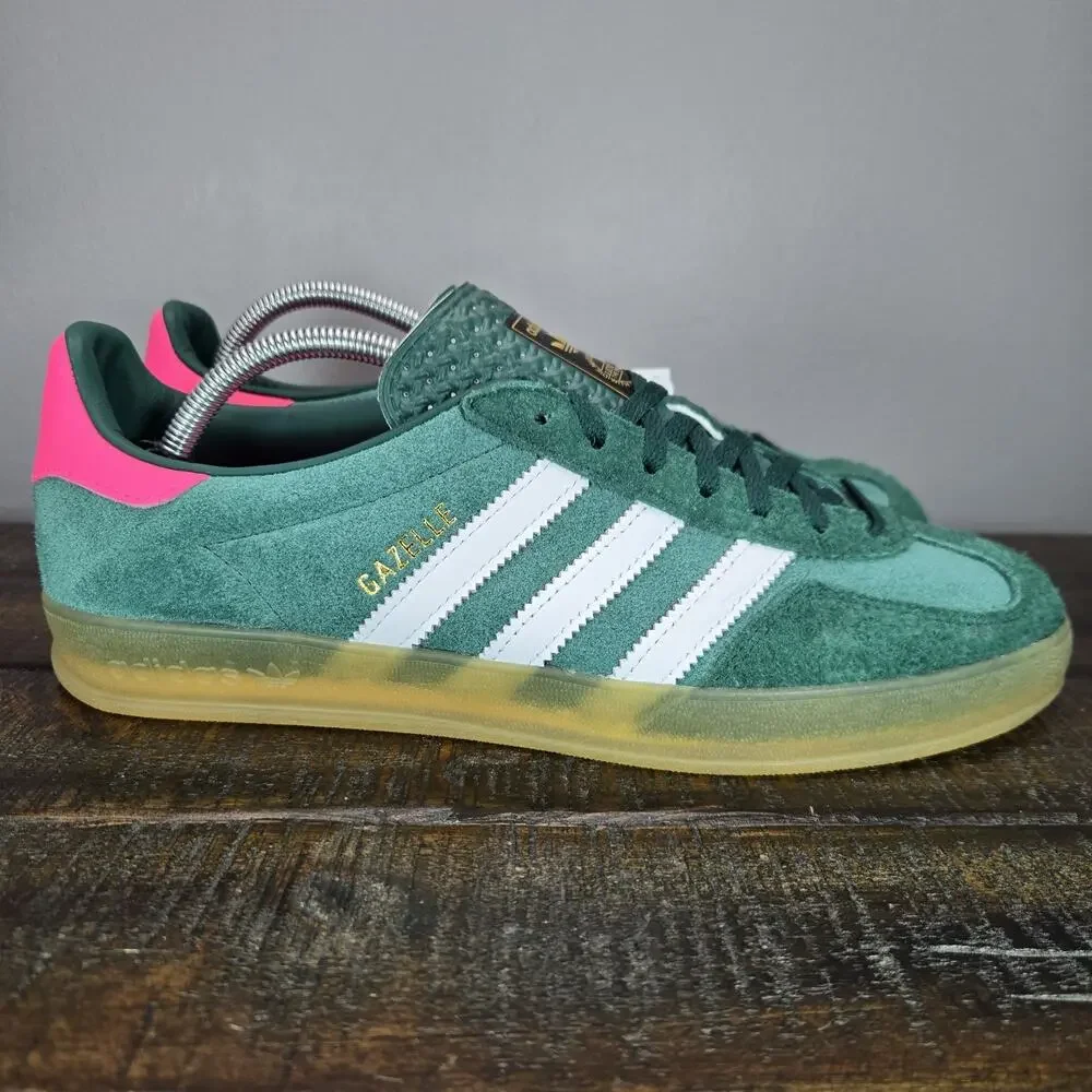 NEW adidas Gazelle Indoor Womens Size 10.5 Lifestyle Shoes Green Pink IG5929